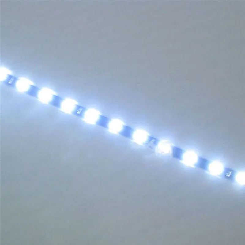 Mayitr  2* 5050 SMD 12 LED Waterproof Flexible Strip Light 12V For Car Home Decor 30cm White Lamp Car Styling