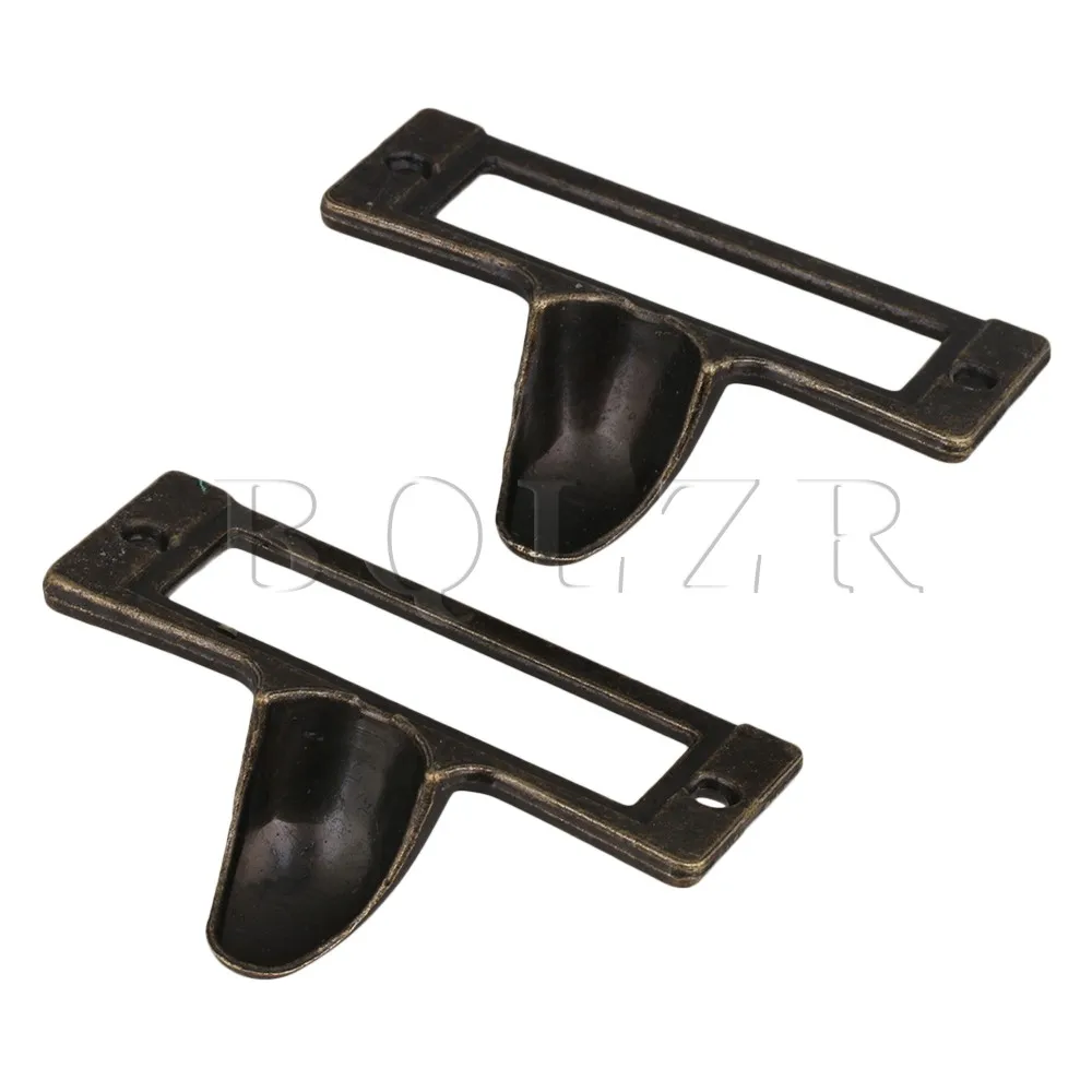 100pcs BQLZR Antique Bronze Cabinet Drawer Case Box Label Pull Handle Zinc Alloy 100pcs BQLZR Antique Bronze Cabinet Drawer Case Box Label Pull Handle Zinc Alloy