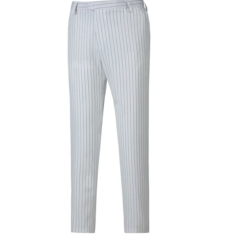4-2 Customized new men's white striped business suit pants fashion dress casual straight suit pants pants men's suit pants