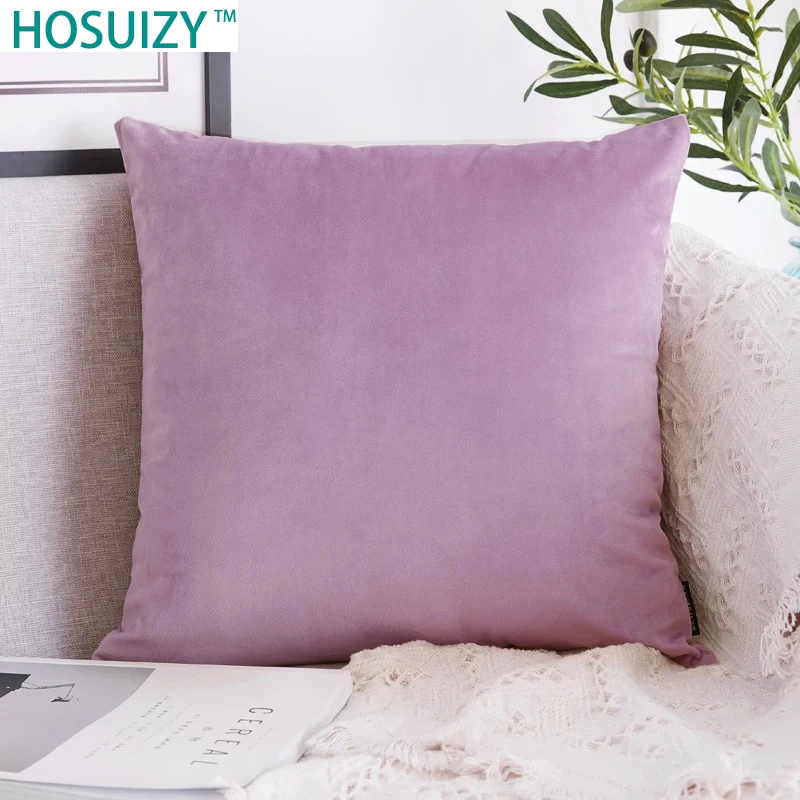 

Plain Solid Color Velvet Cushion Cover 55x55cm Home Decor Nordic Design Luxury Modern Sofa Decorative Throw Pillow Covers Blue
