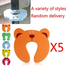 5 шт случайный цвет для маленьких детей Защитный защитный пенопластовый Ограничитель для двери подушка