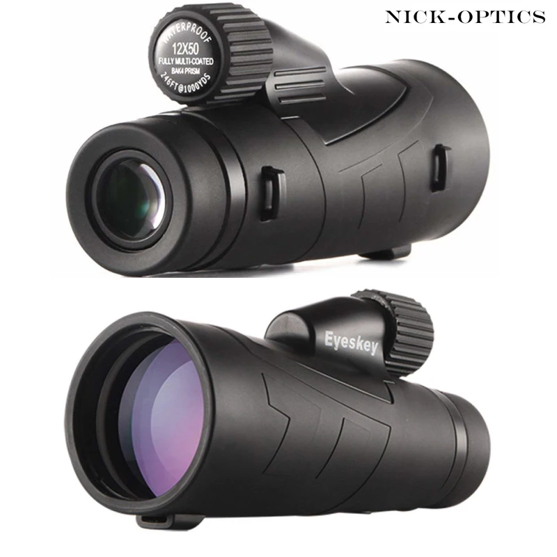 

Powerful High Quality 12X50 HD Monocular Professional Bak4 Portable Telescope Nitrogen waterproof binocular for Camping Hunting