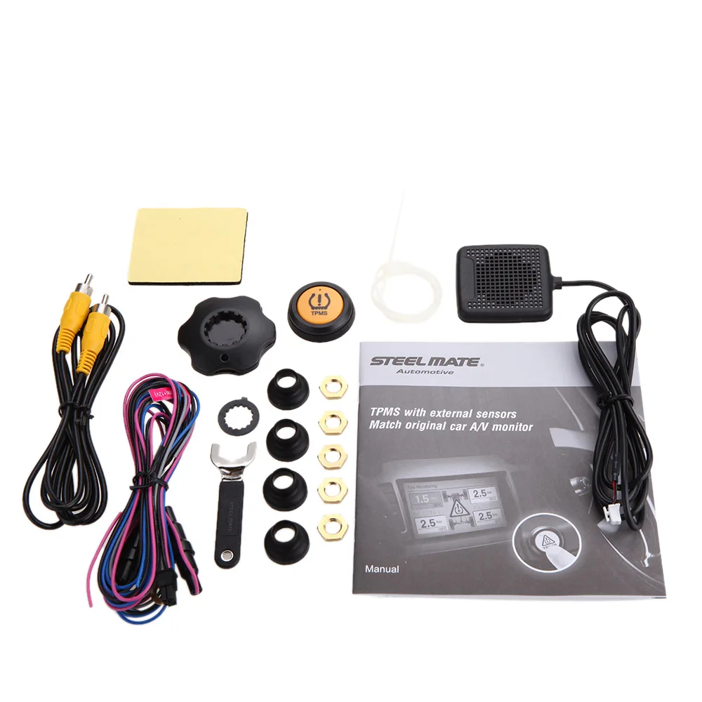 Steelmate TP 05E font b TPMS b font Car Alarm Tire Pressure Monitoring System for In