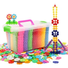 400/1000 шт набор снежинки кусочки строительных блоков из высококачественного полипропилена PP материала с буквенной вставкой переменные блоки