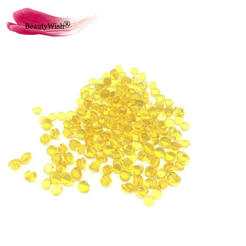 50g Yellow Keratin Glue Granules Beads Grains Hair Extensions yellow color glue beads