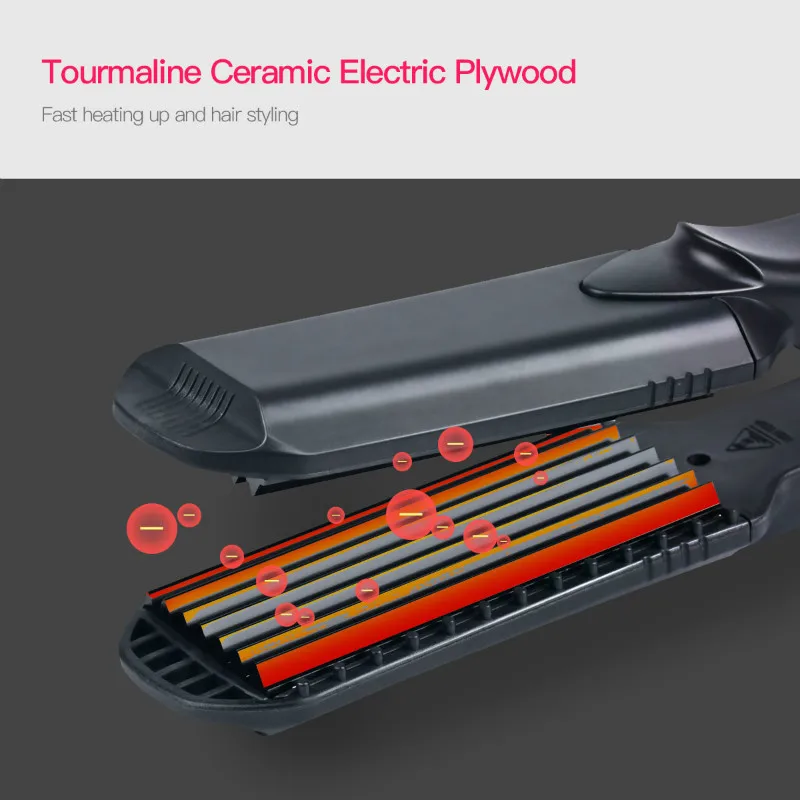 spesifikasi Ckeyin 4in1 Profesional Keramik Rambut Datar Besi Gelombang Kerut Rambut Atlet Curling Putra Pelurus Curling Hair Crimper Bergelombang Curl44