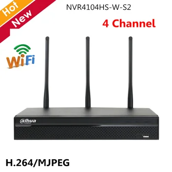 

Free shipping Dahua 4 Channel Compact 1U WiFi Network Video Recorder Wifi NVR h.264 1 RJ-45 Port Nvr recorder NVR4104HS-W-S2
