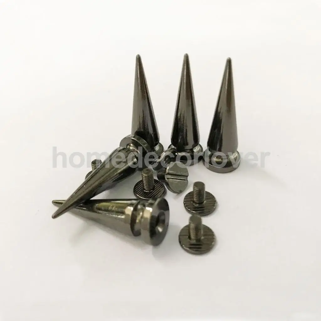 10pcs Copper Cone Screw Stud Leather Craft Spike Rivets Shoe Clothing Decoration
