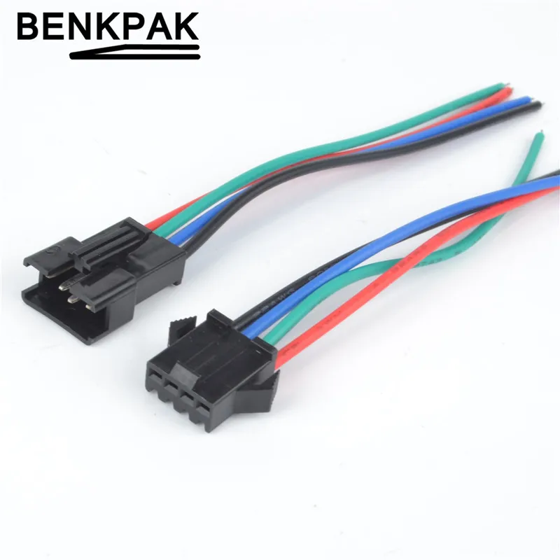 

50Pairs 4P JST SM 4Pins Male Female Wire Connector SM4P LED connectors