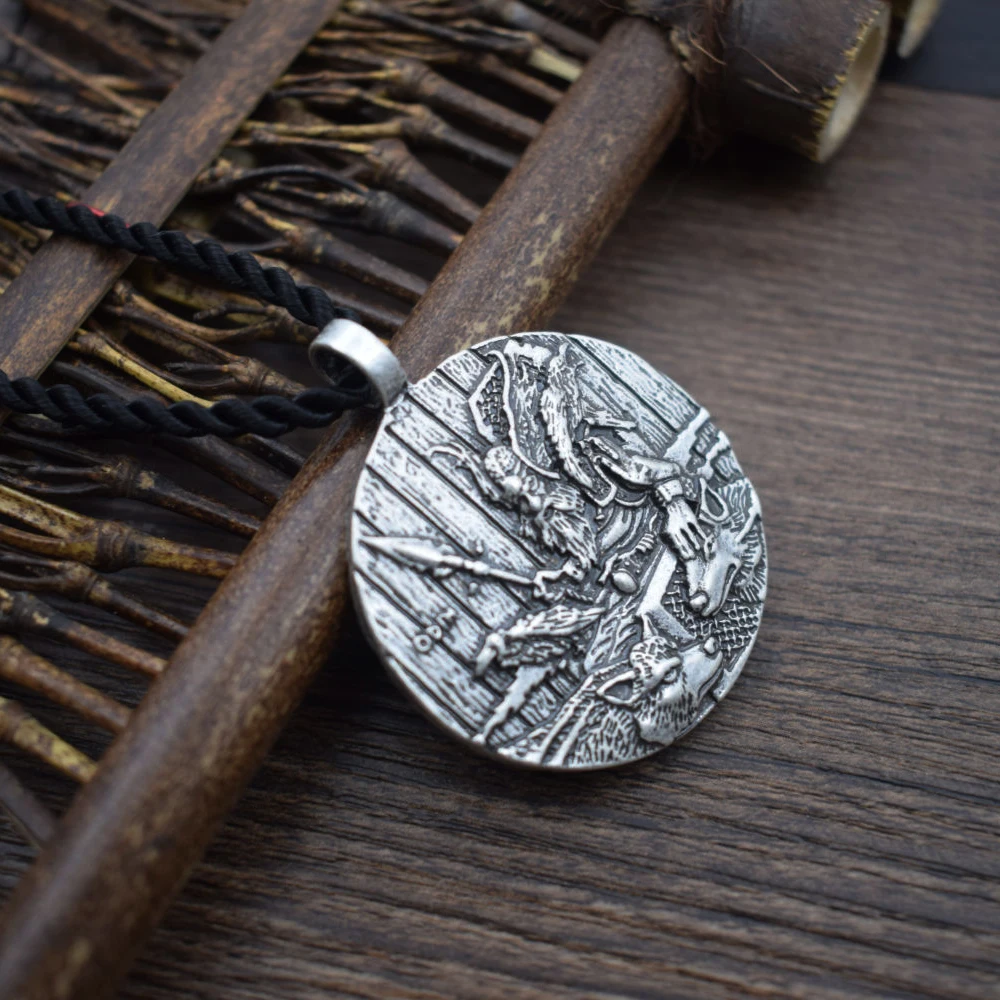 12 шт God Odin с воронами и волком кулон ожерелья Norse Viking ювелирные изделия славянская