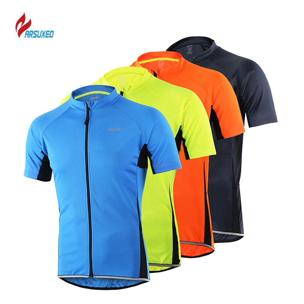 

ARSUXEO Men Cycling Bike Jersey Cycling Wear Short Sleeve Jersey Mountaion Clothing MTB Clothing Shirts Wear