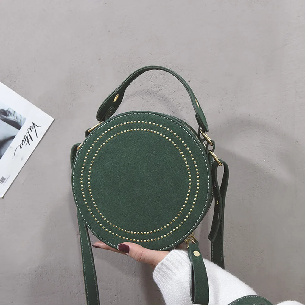 Crossbody Bag For Women Shoulder Bags Casual Leather Round Handbag Messenger Bags For Girls Spring New#YL15