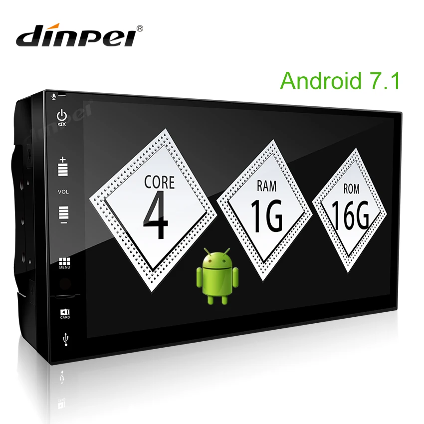 

Dinpei 7" 2Din Universal Android 7.1 Car Radio car Multimedia Player GPS Navigation Stereo Audio Mp5 WiFi SD USB touch screen