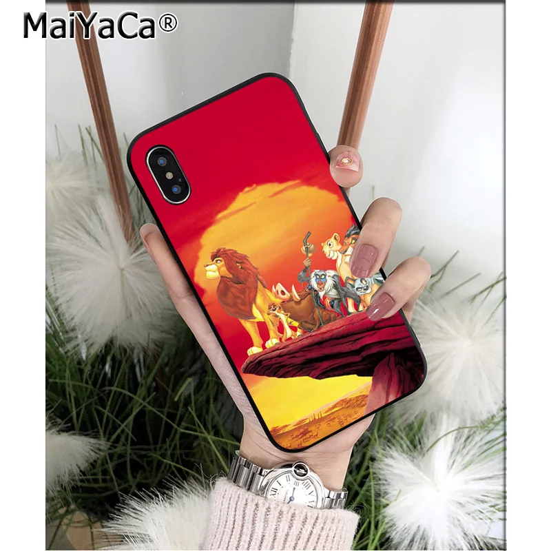 MaiYaCa Король Лев ТПУ мягкий силиконовый черный чехол для телефона для Apple iPhone 8 7 6 6S Plus X XS MAX 5 5S SE XR чехол