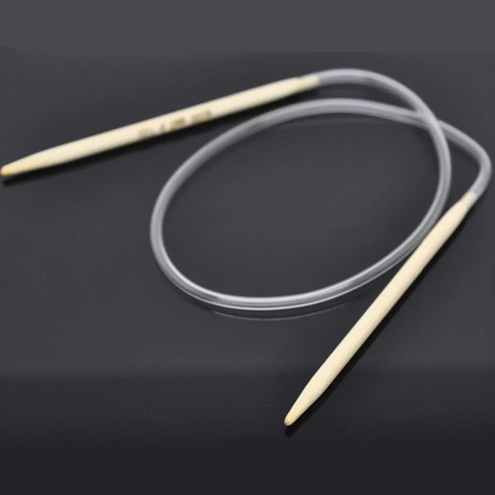 DoreenBeads 1 Pair Bamboo 40cm Circular Knitting Needle(US Size 7/ 4