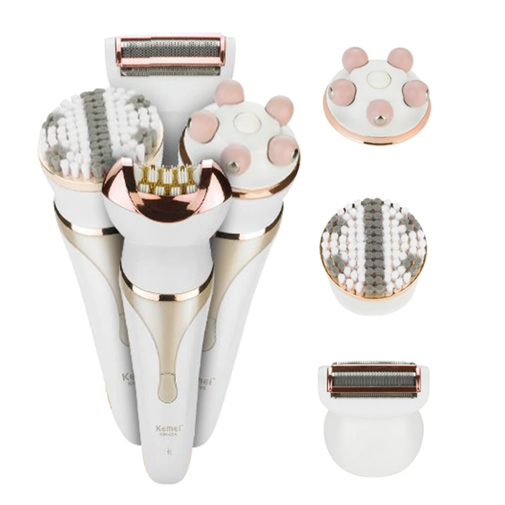 

4 in 1 Electric Epilator Hair Removal Tool Female Epilator Machine Rechargeable Multifunction Female Shaver Face Skin Care Tool