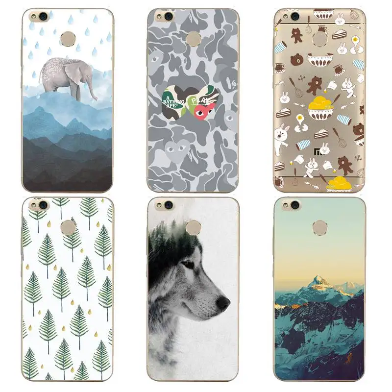 Cupcake Soft Clear TPU Phone Case For xiaomi redmi 4x 4a note5a note4x 5s mi6 note3 Heart Printed Tree Cover Free Shipping | Мобильные
