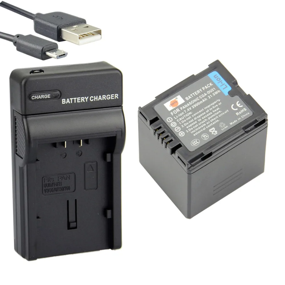 

DSTE CGA-DU21 Li-ion Battery + UDC61 USB Port Charger For Panasonic PV-GS150 PV-GS200 PV-GS250 PV-GS31 PV-GS33 PV-GS34 Camera