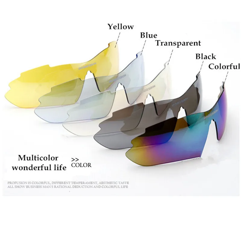Skup 5 soczewki okulary rowerowe okulary noktowizyjne zmień soczewki okulary wędkarstwo piesze wycieczki rower górski sporty jeździeckie zestaw gogli