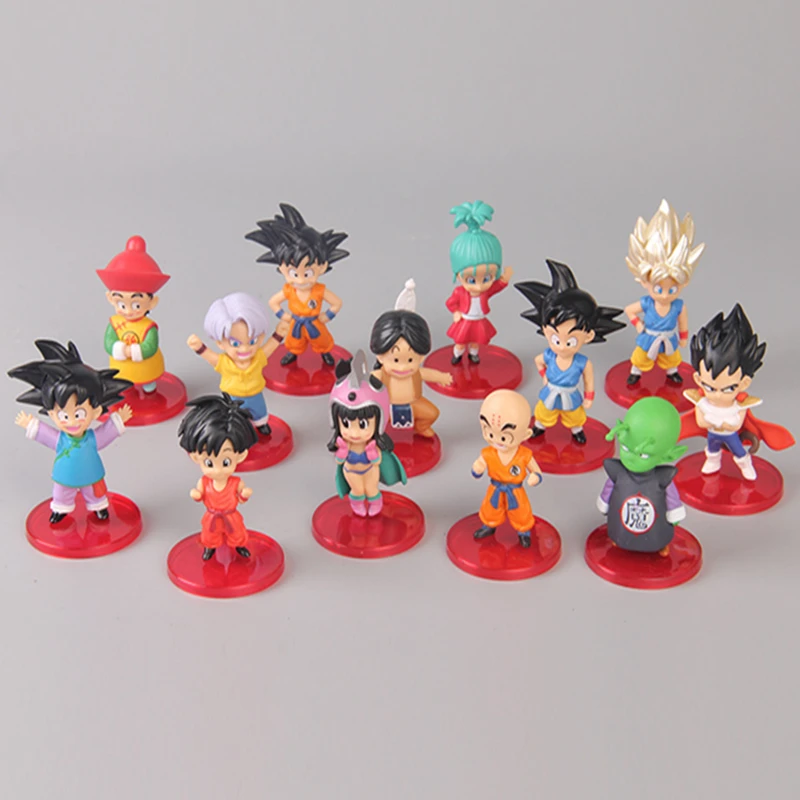 13 шт. Wukon Gohan Chi Bulma Vegeta Куклы Аниме фигурки кукол Dragon Ball Z модель игрушки для детей