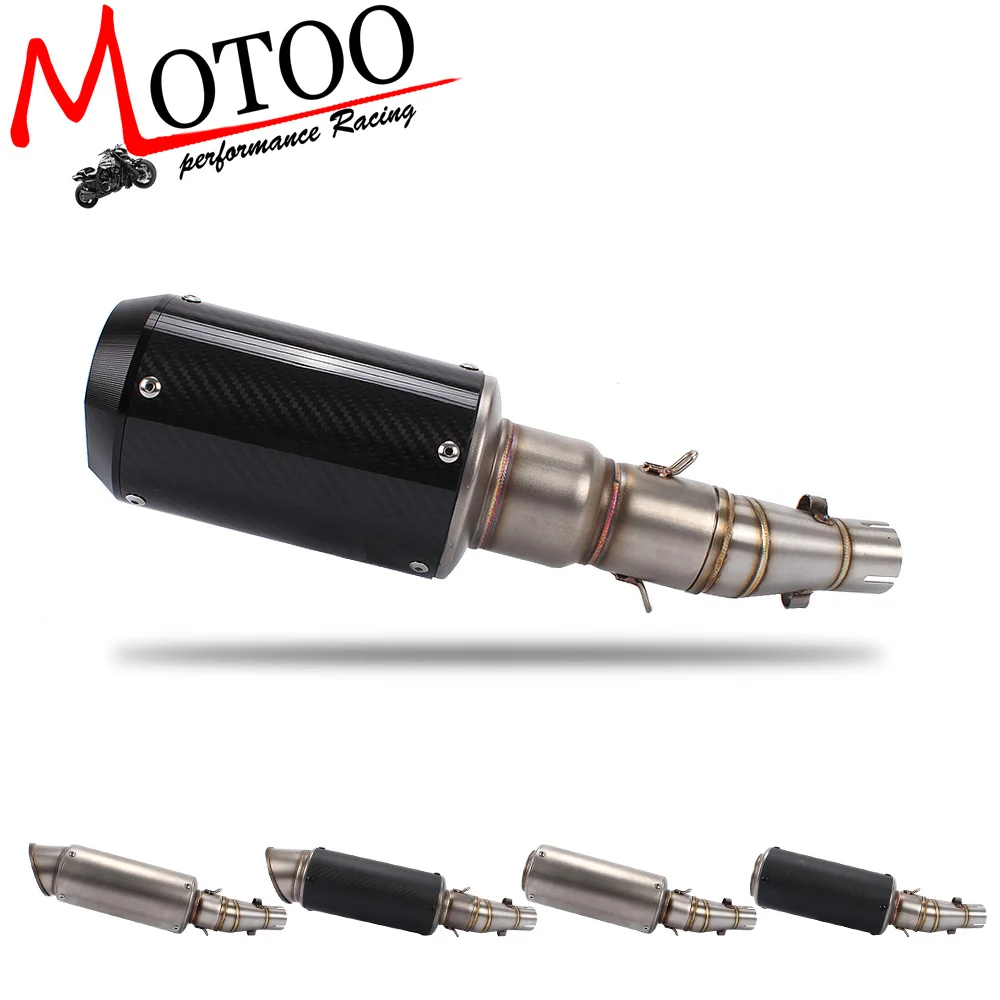 

Motoo - FOR Kawasaki Z250 08-17 Ninja 300 13-17 Ninja 250R stainless steel Exhaust Muffler silencer link middle pipe Slip On