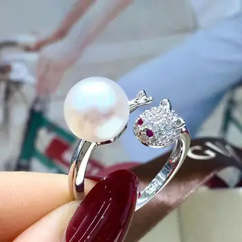 

925 Silver Ring Mounts Finger Ring Adjustable Resizable Ring Findings and Component Jewelry Parts Fittings Accessories for Stone