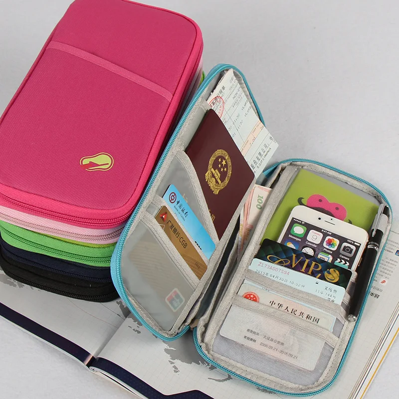 Портативные аксессуары для путешествий, органайзер для документов, сумка для путешествий, бумажники, подходят для паспорта, обложки, упаковочные кубики, кошелек, держатель для карт, чехол для переноски