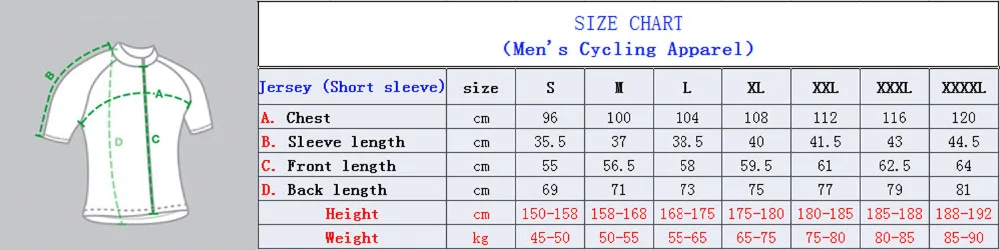 men jerseys size