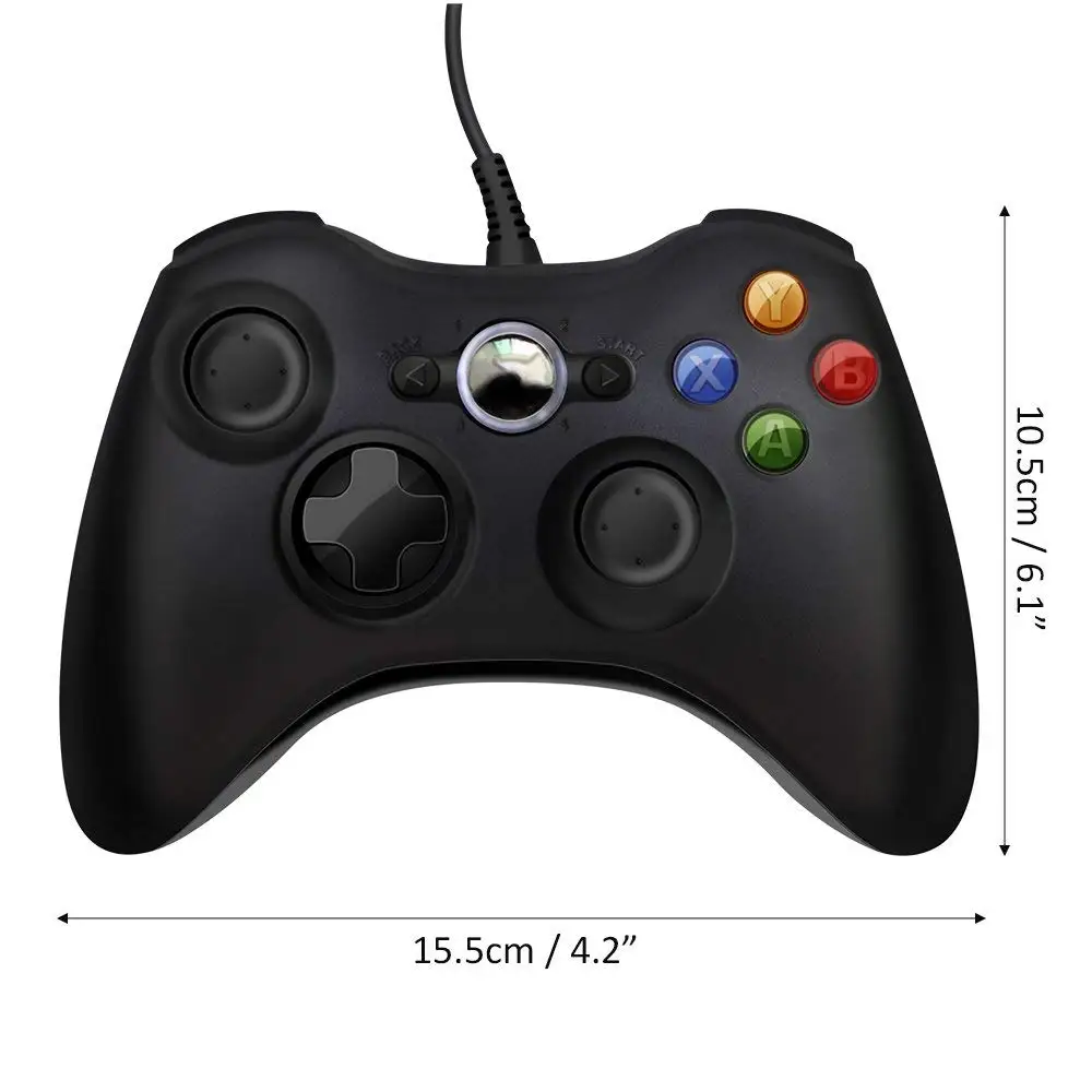 Zorx USB проводной джойстика игровой контроллер для microsoft Xbox 360 тонкий консоли Windows 7 8