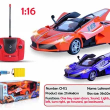 Лучшая цена 1:16 RC автомобиль laferarri 2,4G дистанционное управление звук и свет один ключ открытые двери спортивный гоночный автомобиль электронные игрушки