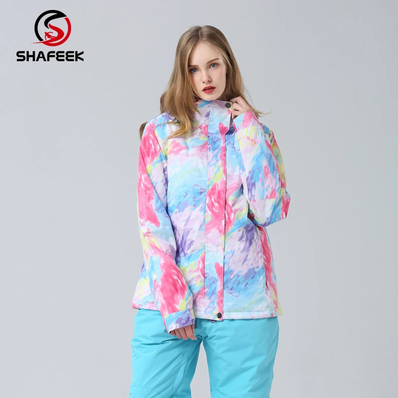 

SHAFEEK womens ski suits ski jacket women snowboard jacket pants winter ski suit waterproof outdoor cheap ladies