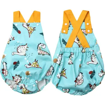 

US Infant Baby Boys Girls Dinosaur Romper Bodysuit Jumpsuit Outfits Clothes Set