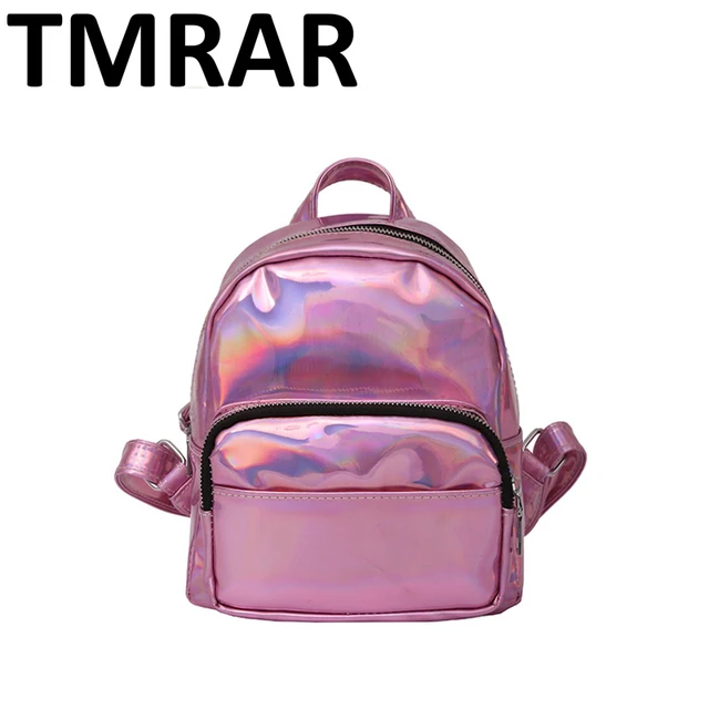 New design women small shiny bling backpacks lady shoulder bags chic