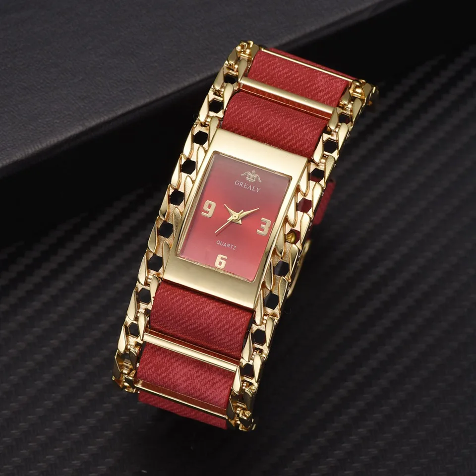 Роскошный золотой браслет, кварцевые часы, наручные часы для женщин, модные креативные часы из нержавеющей стали, Relogio Feminino
