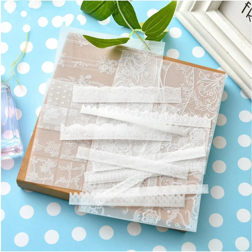 

KSCRAFT 6pcs/set Elegant Vellum Paper Stickers for DIY Scapbooking Card Making Planner Craft