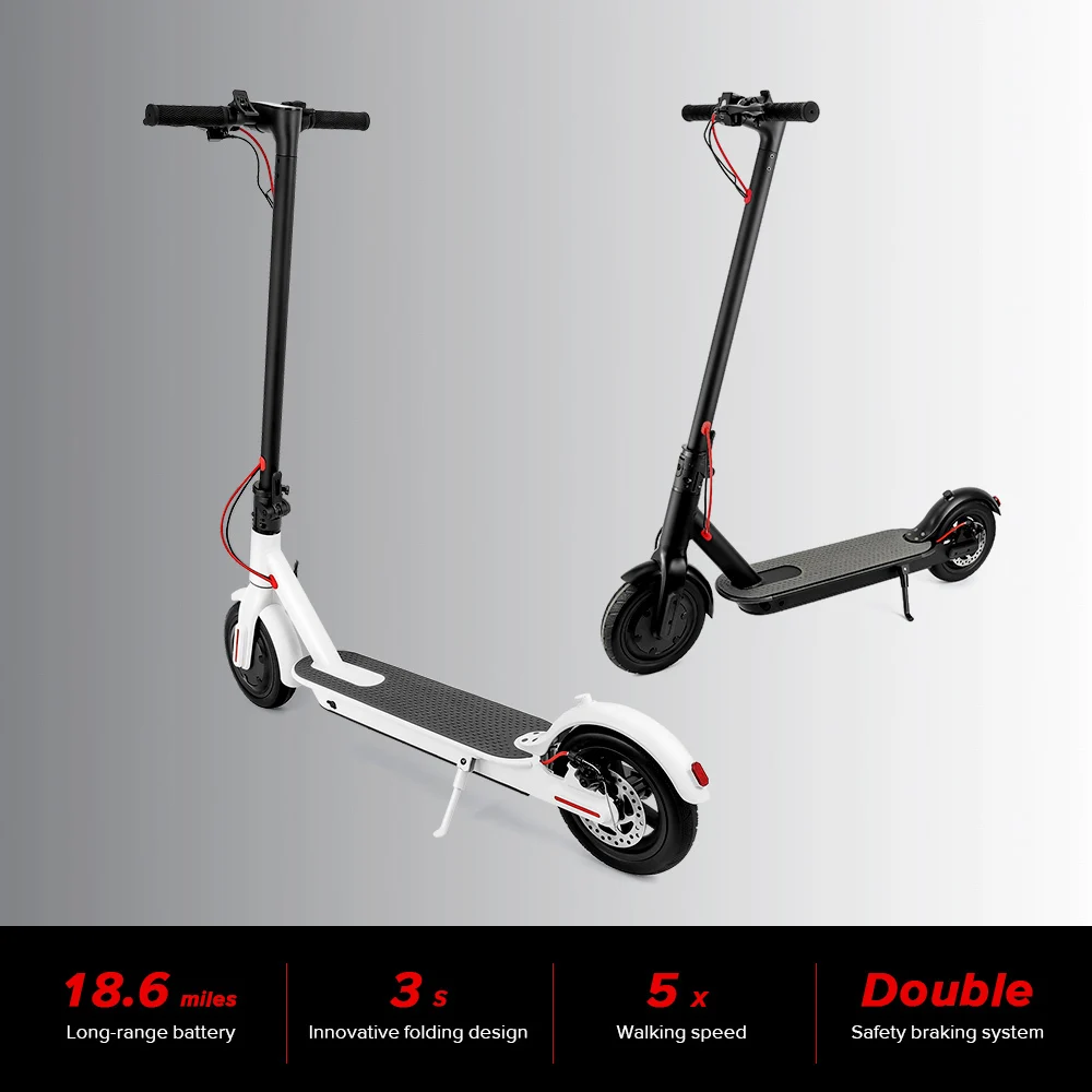 

Scooter Foldable 2 -wheel Fold Car Balance Foot Kick Scooter Electric Foldable Skateboard 8.5 Inch Electric Scooter White