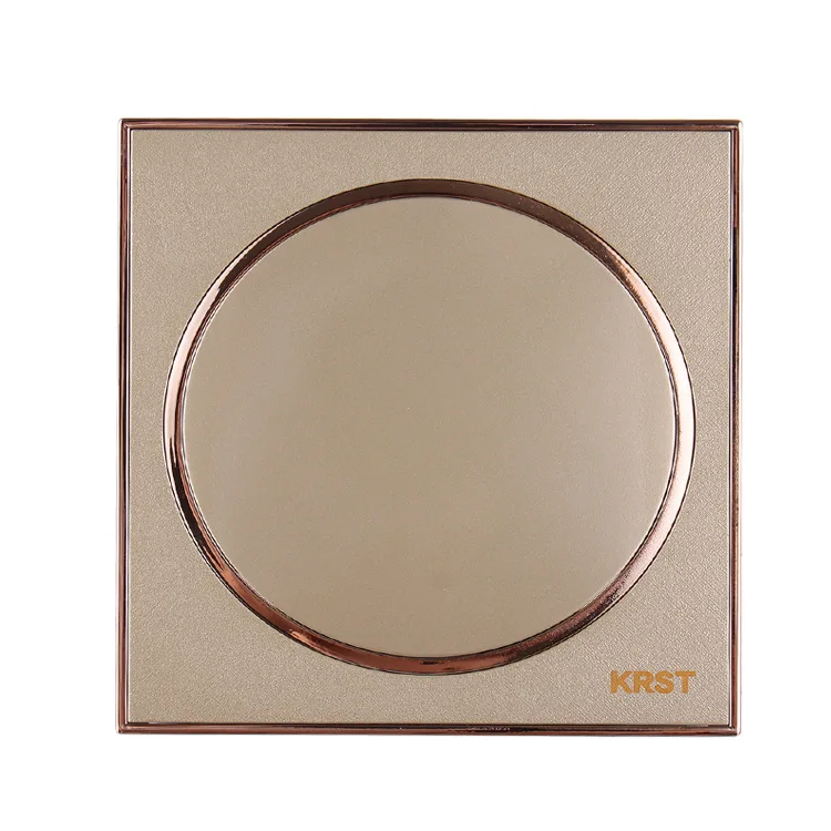 

Wall Switch Socket, 86-Type High-End Home Decoration Round Extreme Gold Piano Paint, Blank Panel, 10A PC110-250V