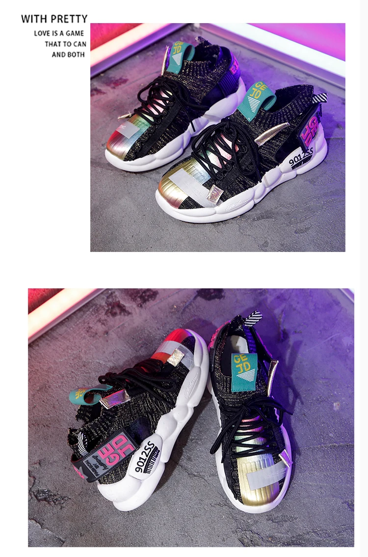 Цветные Сникеры с рисунком в виде граффити; женские кроссовки из искусственной кожи на платформе; удобная повседневная обувь; женские кроссовки на платформе; basket femme; NVX60