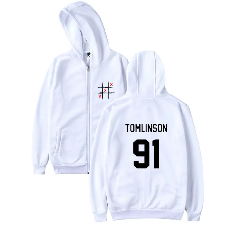 LUCKYFRIDAYF England Singer Louis Tomlinson 91 Print Women Zipper Sweatshirt Fashion Fans Hoodies Sweatshirt Casual Clothes