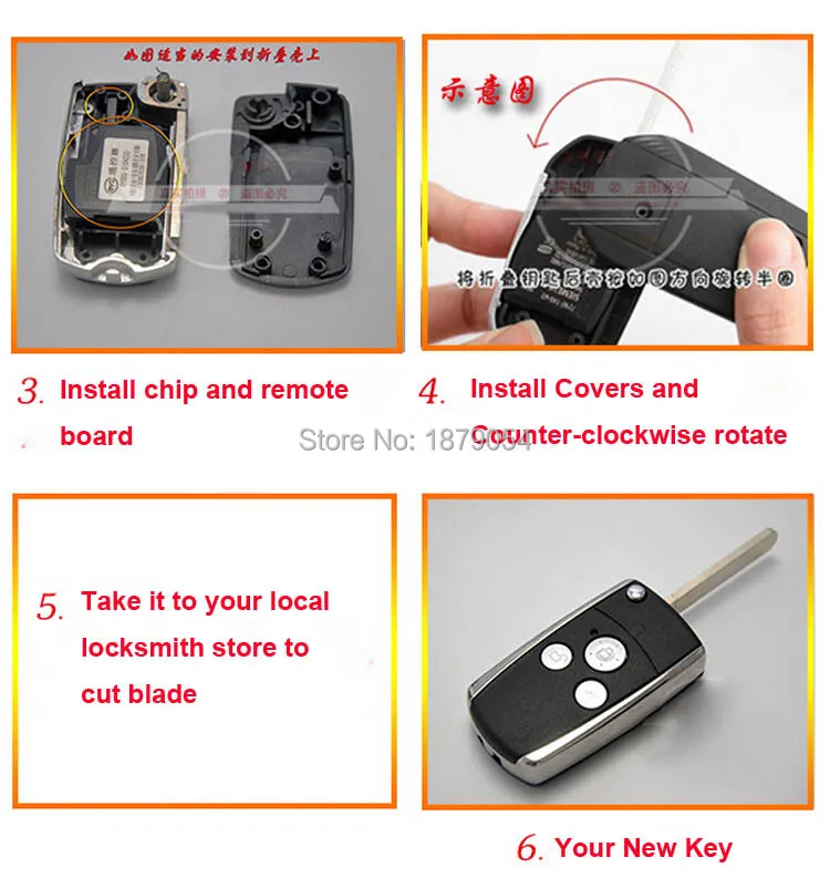 3 Button Modified Flip Remote Key Shell for Honda CRV Fit Accord Pilot civic Replacement Folding Key Shell Cases Keyless Fob (9).jpg