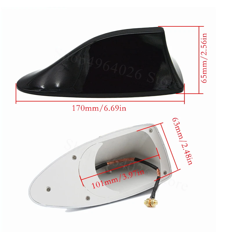Chrome Black Beesting Aerial mât seulement CA4N Fits Hyundai antenne i30