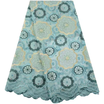 

Nigerian African Lace Fabrics High Quality For Women Cotton Dry Lace Fabric With Stones Swiss Voile Lace In Switzerland 1421B