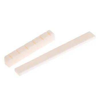 

New Arrival Professional Durable Buffalo Bone Bridge Nut Saddle For Classical Guitar Parts Portable Long Beige Accessories