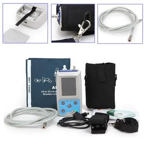 CONTEC 24 hours Ambulatory Blood Pressure Monitor ABPM50 +Software +3 cuffs,NIBP