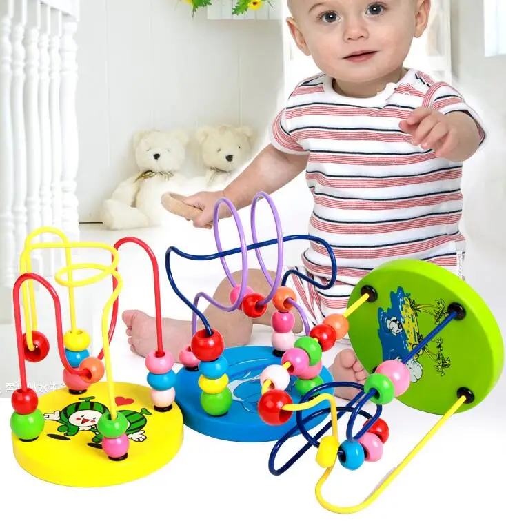 Small Child Baby Infants Mini Around The Beads Toys A String Of Beads