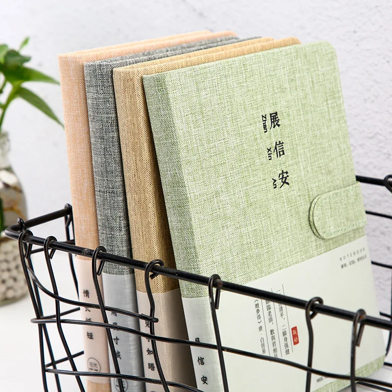 

Chinese Style Character Magnetic Buckle Colth Hardcover Creative Diary Notebook
