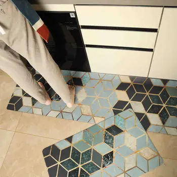 

Modern Geometric Metal Golden Pink Mat Anti Slip Bathroom Carpet Home Entrance/Hallway Door Mat Balcony Area Rug Creative Carpet