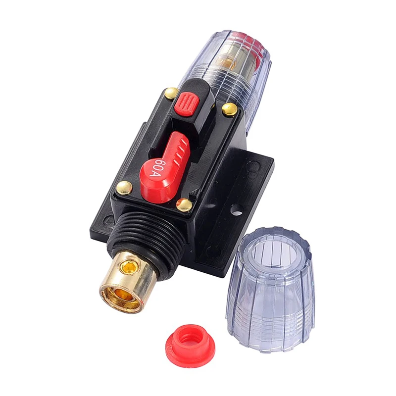 Youwinme 60A Car Audio Fuse Holder Refit For Auto Truck Audio Car Replacements Stereo Amplifier Circuit Breaker
