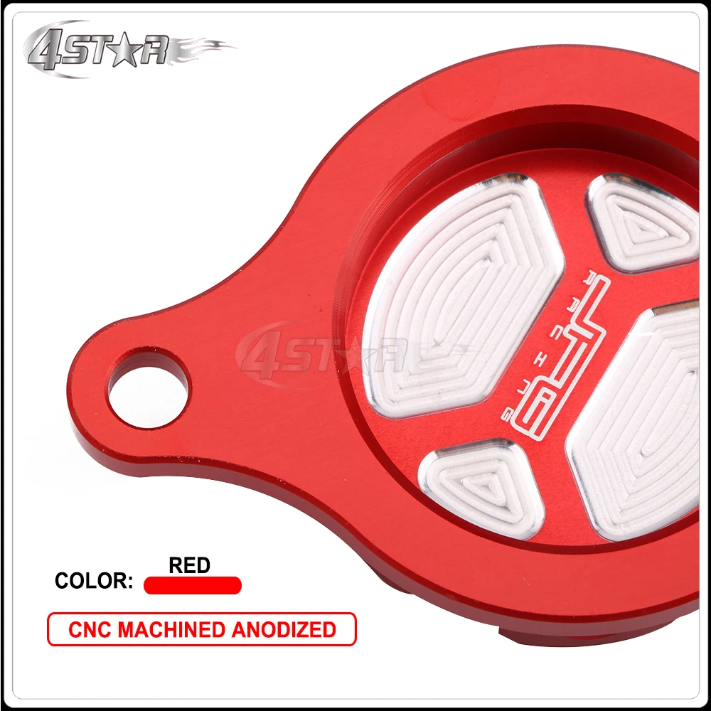 ЧПУ Заготовка Красный Алюминиевый Масляный Фильтр Крышка для HONDA CRF450R CRF 450R CRF450 R