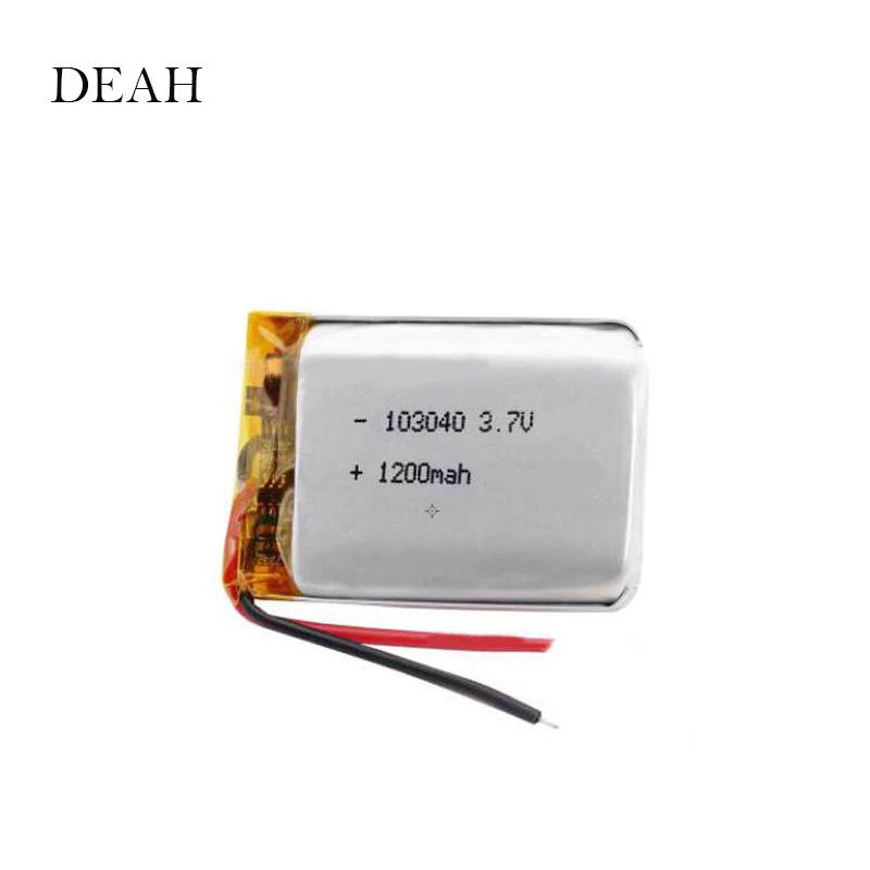 

3.7V 1200mAh 103040 Lithium Polymer LiPo Rechargeable Battery For MP3 MP4 GPS PSP VR DVR DVD mobile video game Tablet Power bank